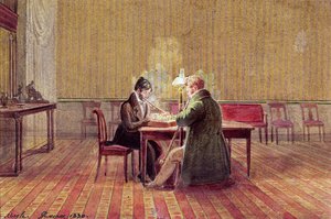 Adam Bernard Mickiewicz jouant aux échecs avec un ami, 1830 - Polish School