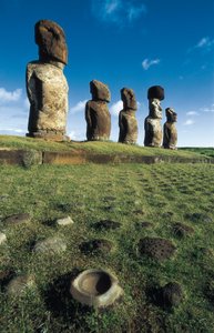Statues Moai, Parc national de Rapa Nui, Île de Pâques, Chili