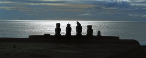 Statues Moai, Parc national de Rapa Nui, Île de Pâques, Chili