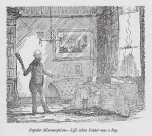 Idées fausses populaires - La vie quand père était un garçon (lithographie)