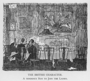 Le caractère britannique, tendance à ne pas rejoindre les dames - Pont