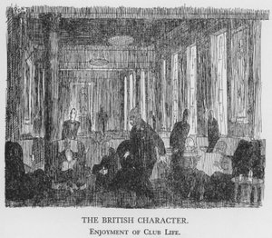 Le caractère britannique, plaisir de la vie de club (lithographie) - Pont
