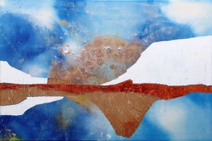 Réflexion sur la montagne (abstraite) - Poonam Choudhary
