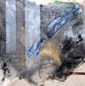 Flux bleu et or dynamique
