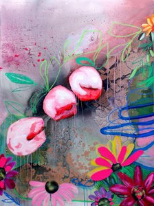 Fleurs abstraites aux couleurs vives - Poonam Choudhary