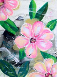 Fleurs roses éclatantes - Poonam Choudhary