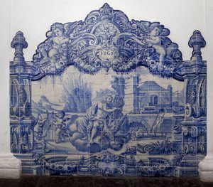 Allégorie du feu - Azulejos, faïence peinte