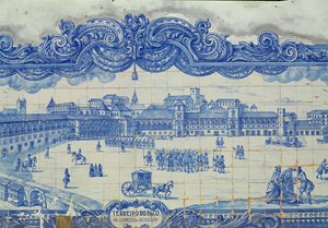 Azulejos représentant la Praça do Comércio, Lisbonne