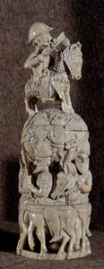 Arts décoratifs : salière en ivoire de production afro-portugaise