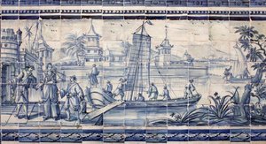Scène sur les rives d