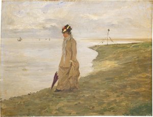 Femme au bord de la mer