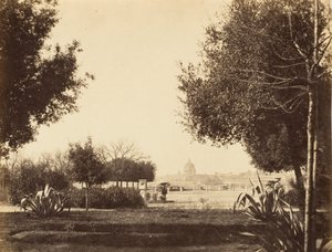 Saint-Pierre depuis la colline du Pincio - Possibly by Jane Martha St. John.