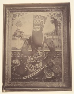 [Fath-Ali Shah, peinture ayant appartenu à Hmah [] Saula, oncle du roi.], 1840s-60s - Possibly by Luigi Pesce.