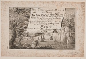Page de titre du voyage du roi Frédéric V à travers le Danemark et la Norvège en 1749