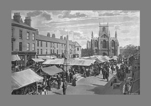 Place du marché, Selby, vers 1900