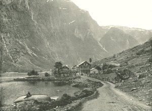 Station de téléphone et hôtels, Gudvangen, Norvège, 1895