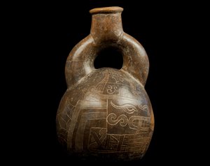 Vase à anse étrier / Culture Chavin (terre cuite) - Precolombian Precolombian