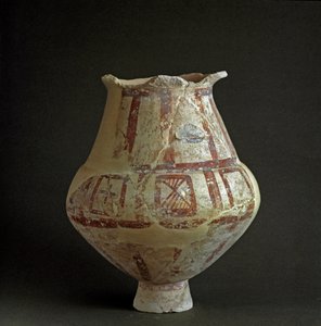 Civilisation étrusque : vase en terre cuite de la nécropole de Mattonara (Civitavecchia), Latium. 7e-6e siècle av. J.-C. Rome, Museo Nazionale Preistorico Etnografico Luigi Pigorini - Prehistoric Prehistoric