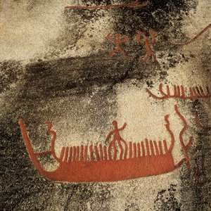 Figures sur un bateau, vers 1000 av. J.-C. (peinture rupestre) - Prehistoric Prehistoric