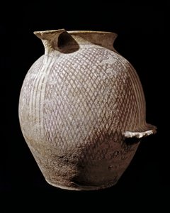 Préhistoire : vase en céramique polychrome de Jéricho. 3000-2100 av. J.-C. Amman, Musée archéologique, Jordanie - Prehistoric Prehistoric