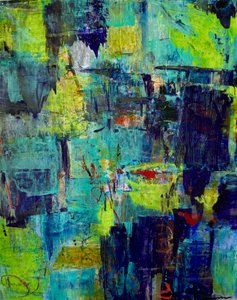 Couches abstraites vert sarcelle - Preston Harmon