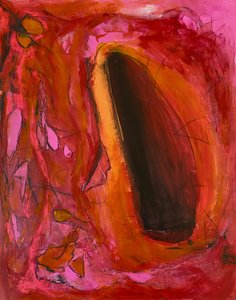 Portail abstrait rouge flamboyant - Preston Harmon