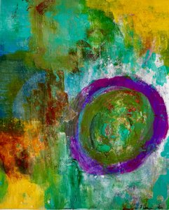 Cercle abstrait aux couleurs vives - Preston Harmon