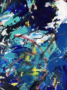 Texture abstraite bleu vif - Preston Harmon