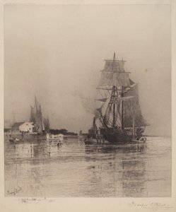 À marée basse - Prosper Louis Senat