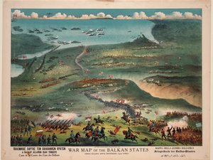 Carte de guerre des États balkaniques