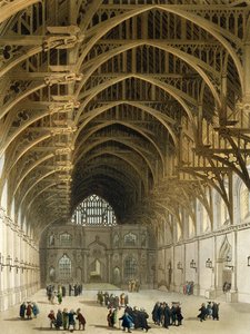 Westminster Hall, gravé par J. Bluck, publié par R. Ackermann, 1809