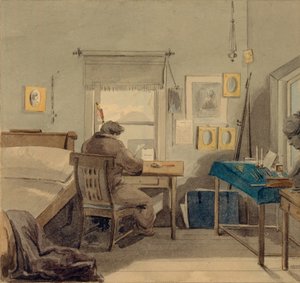 Au travail. Dans la maison de Pavel Nashchokin, 1824