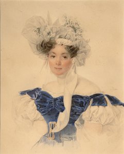 Portrait de la comtesse Varvara Sergeyevna Golitsyna 1794-1875, née Rumyantseva-Kagulska, milieu des années 1830 - Pyotr Fyodorovich Sokolov