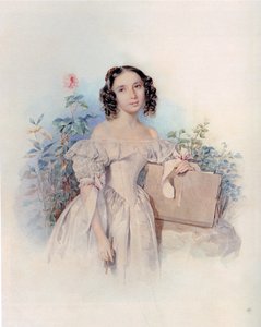 Portrait de la princesse Helen Biron von Curland, née Meshcherskaya 1818-1843, années 1830