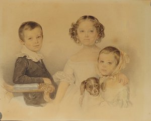 Portrait des enfants Lanskoy - Pyotr Fyodorovich Sokolov