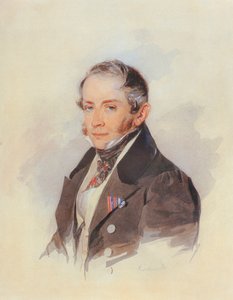 Portrait du compositeur comte Matvey Vielgorsky 1794-1866, années 1830 - Pyotr Fyodorovich Sokolov