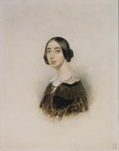 Portrait de la chanteuse et compositrice Michelle Pauline Viardot-García 1821-1910, 1843-1845 - Pyotr Fyodorovich Sokolov