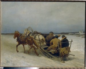 Troïka en hiver - Pyotr Petrovich Sokolov