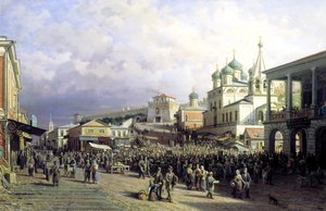 Marché à Nijni Novgorod, 1872