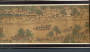 Festival du printemps sur la rivière (détail), rouleau