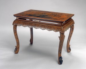 Table, période Kangxi (1662-1722) (bois laqué et toile de chanvre)