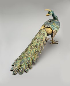 Encensoir en forme de paon en cloisonné - Qing Dynasty   Qianlong Period Chinese School