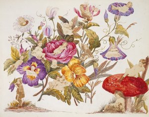 Album de dessins peints par Alexandra, princesse de Galles, incorporant des photographies, 1866-1869