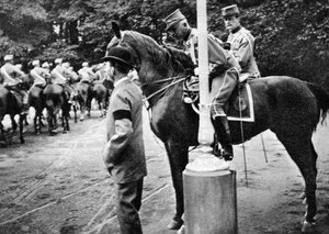 Le roi Christian IX 1818-1906 avec le colonel Kjor des hussards danois, 1908 - Queen Alexandra