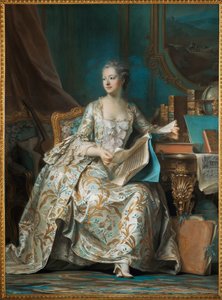 Pompadour, Marquise de (Jeanne Antoinette Poisson) (painting) - Quentin de la Latour