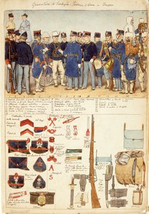 Uniformes des Grenadiers de Sardaigne, infanterie de ligne, troupe du Royaume d