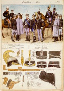 Uniformes des officiers de cavalerie du Royaume d