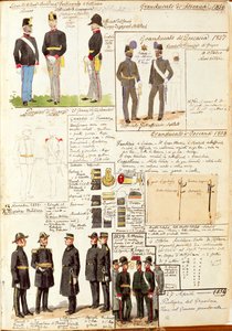 Divers uniformes du Grand-Duché de Toscane
