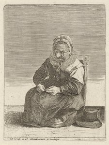 Vieille femme avec un chapelet