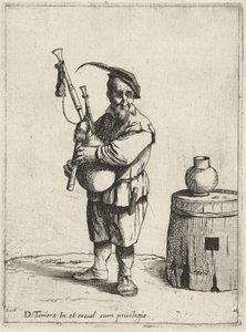 Joueur de cornemuse, Paysans en pied (série)